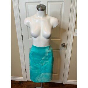 Elie Tahari Acoma Turquoise Bennet Pencil Skirt NWT $248,  Size 2